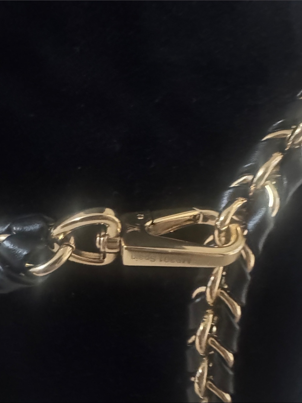 Louis Vuitton Black and Gold Chain Waistbelt with LV Medallion - Picture 4 of 6